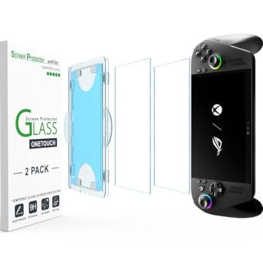 Imagem de amFilm Protetor de tela OneTouch para ASUS ROG Xbox Ally X/ROG Xbox Ally 2025 7'' | Instalação de alinhamento automático | Sem bolhas | Vidro temperado de grau militar 9H + | Proteção contra quedas |