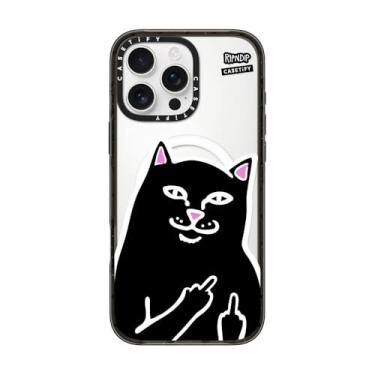 Imagem de CASETIFY Capa Impact para iPhone 16 Pro Max [RipNDip Colab/4X Testado contra quedas de grau militar/Proteção contra quedas de 2,5 metros/Compatível com Magsafe] - Lord Jermal - Preto transparente