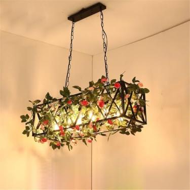 Imagem de Luminária pendente retrô americana em corda de cânhamo para restaurante, com estilo campestre, criativa, musical, para balcão de caixa, bar, cafeteria, loja de chá com leite, loja de roupas,