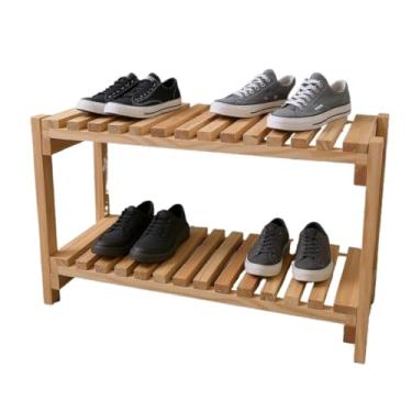 Imagem de Sapateira Estante Organizadora De Pinus Multiuso Hall de Entrada Moderno Opções com 2 ou 3 Andares(2 andares)