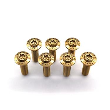 Imagem de Parafusos de montagem Arashi para discos de freio Rotores M8 x 30 mm x 1,25 mm Pitch Titanium Alloy Parafusos Torx cônicos Hex Allen Socket Head Gold Motorcycle Accessories Parts Pack of 10