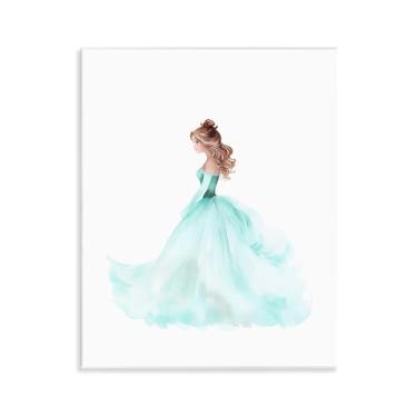 Imagem de Stupell Industries Blue Princess Ballgown Wall Plaque Art, design por Christine Simpson Art, 14 x 11