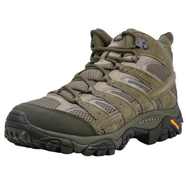 Imagem de Merrell Bota de caminhada masculina Moab 2 Mid impermeável, Cinza/preto, 9.5