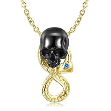 Imagem de AIEGNOS Colar de coração anatômico para homens mulheres prata esterlina 925 preto gótico anatômico coração colar joias presentes para unissex casal aniversário Ação de Graças , Prata esterlina, Zircônia cúbica