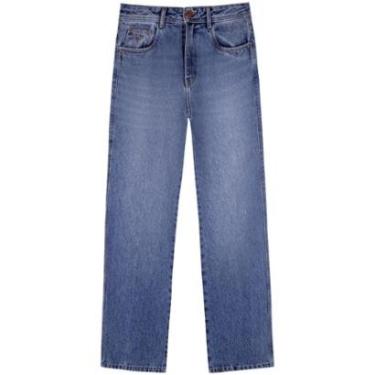 Imagem de Calça Reta Cropped Com Cintura Alta E Passantes No Cós-Feminino