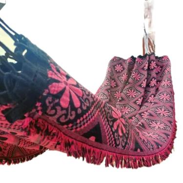 Imagem de Rede De Dormir Descanso Casal Indiana gigante para varanda, quarto, sala e jardim(Rosa)