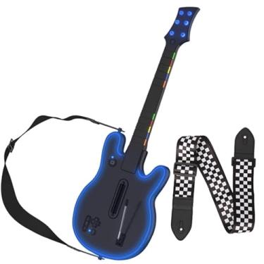 Imagem de Lyvix Wireless Guitar Controller for PS4/PS3/PC – Compatible with Guitar Hero, Rock Band, Clone Hero & Fortnite Festival, with Strap, RGB Light & Audio Jack