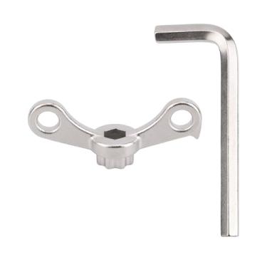 Imagem de Ferramenta Ajuste Tampa Pedivela Bicicleta com Chave, Chave Metal Instalação Remoção Tampa à Prova Poeira Braço Pedivela para Shimano Hollowtech II Pedivelas