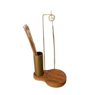Imagem de Incensário Invertido, Porta-Incenso de Madeira Coletor de Cinza E Suporte para Incenso Vareta(Incensário Sem Cumbuca)