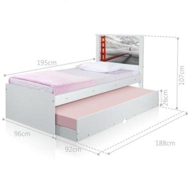 Imagem de Cama Bibox Solteiro Cidade San Francisco Com Colchões