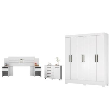 Imagem de Conjunto Quarto De Casal Completo Virgina Branco