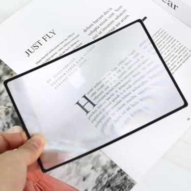 Imagem de Lente Fresnel de ampliação premium 3 x ideal para auxílios de leitura para leitura de jornais para baixa visão, auxilia em impressões pequenas e documentos