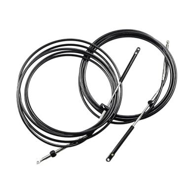 Imagem de XTSZHDSL 2 peças de cabos de acelerador e mudança CC17917 compatíveis com motor de popa Mercury Mariner GEN I cabo de aceleração (4,7 m)