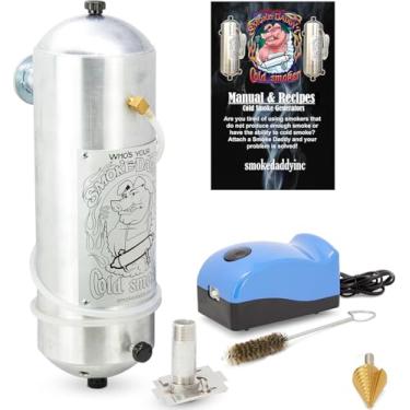 Imagem de Smoke Daddy Magnum P.I.G. Cold or Hot Smoke Generator | BBQ Accessories Works With Any Outside BBQ Grill | Electric Pellet Smoker Accessory | Add Your Favorite Blend Of Wood Chunks or Wood Chips To The Aluminum Smoke Generator To Customize Your Smoke Profile (Magnum P.I.G., Burn Time Up To 2 To 2-1/