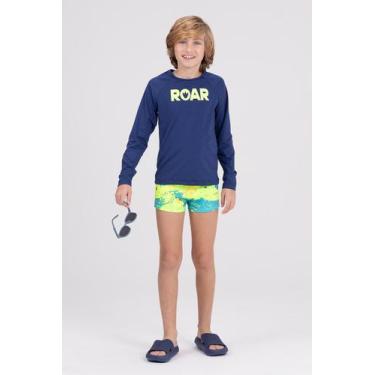 Imagem de Conjunto Infantil Manga Longa UV 50+ Roar Marinho - Vida Costeira Ofic