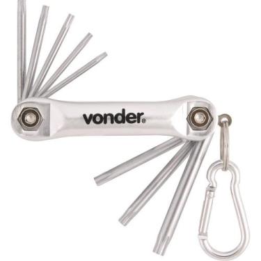 Imagem de Jogo Chave Torx T9-t40 Canivete Alumin. Cromo 8 Vonder