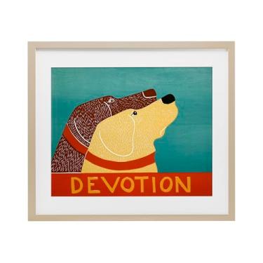 Imagem de Stupell Industries Impressão emoldurada Devotion Dog Duo cinza sob vidro, design de Stephen Huneck, 17 x 21
