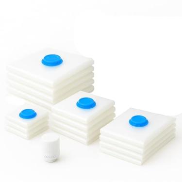 Imagem de Sacos de armazenamento a vácuo para roupas e viagens, sacos de compressão herméticos com bomba, à prova de umidade e resistente ao odor, economia de espaço portátil para embalar e organizar (elétrico