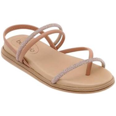 Imagem de Sandália Rasteira Feminina Slide Brilhante Beira Rio 8513.100.26467-Feminino