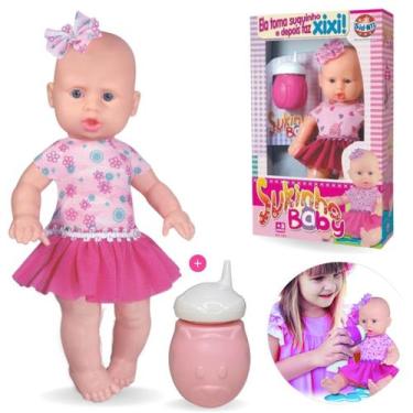 Imagem de Boneca Sukinho Baby Com Mamadeira Brinquedo Infantil Menina - Europio