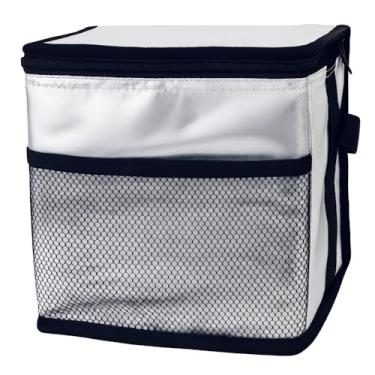 Imagem de Bolsa Térmica Isolante 10L com Divisória Removível, Estilo Urso Polar, Material Plástico, 20x15x12 cm, 3 Peças
