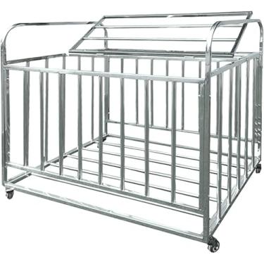 Imagem de FYLFANYAN Carrinho de armazenamento de bola esportiva com rodinhas bloqueáveis, com capa e alça, caixa de gaiola de futebol de aço de grande capacidade, carrinho de equipamento de basquete ~/