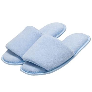 Imagem de Pantufa Slipper Azul MEU CÉU – Plush Super Macio + Sola Antiderrapante – Chinelo de Quarto Confortável para Casa - Lavável na Máquina (Azul Claro, Normal, BR, Criança de 4 a 8 anos, Faixa Numérico, M, 27, 28)