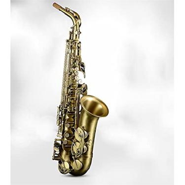 Imagem de Conjunto de saxofone saxofone alto desenho antigo E-Flat Saxofone exame para iniciantes desempenho profissional saxofones estudante