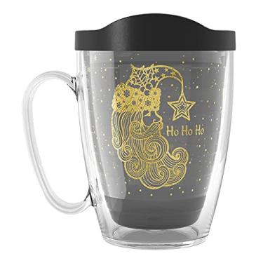 Imagem de Tervis Feito nos EUA com parede dupla e isolamento térmico de Papai Noel mantém as bebidas frias e quentes, caneca de 473 ml, quartzo