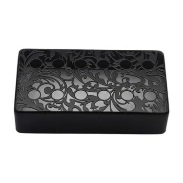 Imagem de Generic Capa de Captador Humbucker para Guitarra, de Captador de Latão de 50 Mm com 12 Furos, Peças de Reposição para Guitarra Elétrica E Acessórios, Preto