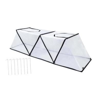 Imagem de Bothyi Protetor de plantas para canteiros, barreira contra pássaros, portátil, dobrável e ao frio, com 8 estacas para fixação no solo, proteção
