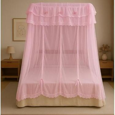 Imagem de Mosquiteiro Tenda Portátil Dobrável com Colchonete – Proteção Contra Mosquitos, Fácil de Montar, Cores Sortidas(Rosa)