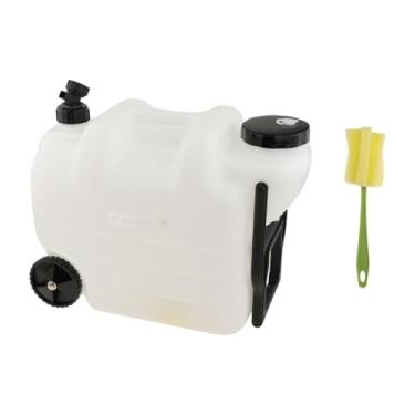 Imagem de UGPLM Camping Water Storage Jug portátil portátil com tanque de contêiner de transporte leve da para para churrasco, Branco