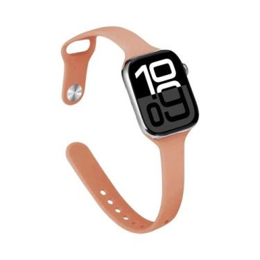 Imagem de Pulseira De Silicone Slim Para Apple Watch 45mm 44mm 40mm 41mm Bracele