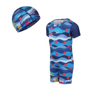 Imagem de Macaquinho Speedo De Natação E Touca Infantil UV50-Unissex