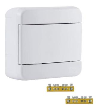 Imagem de Quadro Distribuição De Sobrepor 4 Disjuntores 2 Barramentos - Force Li