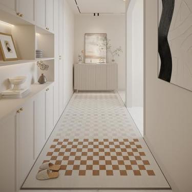 Imagem de HGTRH Corredor de corredor antiderrapante por metro, tapete de cozinha corredor lavável, corredor de cozinha moderno corredor de borracha antiderrapante, tapete longo para tapetes de cama sala de
