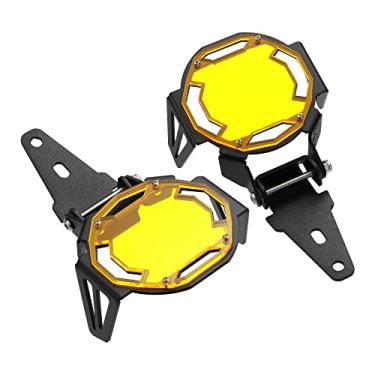 Imagem de Motoforti Par de protetores de luz de neblina de LED para motocicleta OEM capa de lâmpada de neblina adequada para BMW R1200 F800R1250 F850/GS amarelo