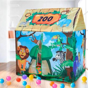 Imagem de Barraca Tenda Infantil Dobrável Zoológico Safari Casinha