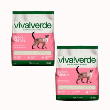 Imagem de Areia Higienica Viva Verde Grãos Mistos 4kg