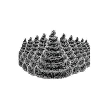 Imagem de Festão de Natal Verde Nevado, Decoração Natalina, PVC e Arame, 2m x 9cm, Verde com Pontas Brancas, 1 Unidade