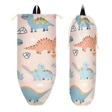 Imagem de xigua Suporte de parede para saco de plástico de dinossauro de desenho animado com cordão, 1 pacote, reutilizável para decoração de bolsas, meias, roupas íntimas e gravatas