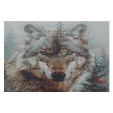 Imagem de CEBUGI Tapete de área 60 x 90 cm macio lavável tapete antiderrapante com suporte de borracha tapetes de área de lobo para sala de estar, quarto, decoração de casa