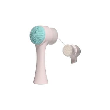Imagem de Escova De Limpeza Facial 2 Em 1- Ideal Para Skin Care - Silicone Material ABS Avançado Resistente À Temperatura -40°C À 260°C (Branco)