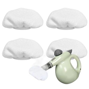 Imagem de LOVECO Pacote com 4 panos de microfibra universais para limpeza a vapor portátil - Compatível com Bissell Steam Shot, PurSteam, Wagner Spraytech, etc - Acessórios reutilizáveis de pano a vapor