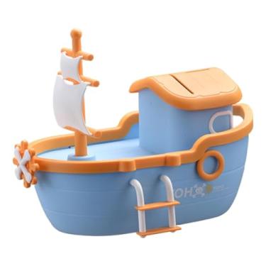 Imagem de FLCPJGV Cofrinho em Formato de Pirata, Porta-moedas, Recipiente para Dinheiro, Item Decorativo Infantil Feito de Material PP de Alta Qualidade para Quar, Laranja, Tamanho real