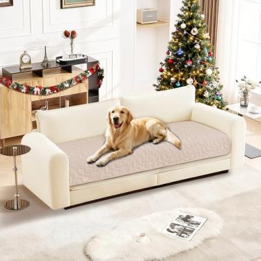 Imagem de CYCMACO Capas de sofá impermeáveis para animais de estimação, capa de cama de cachorro impermeável, cobertores macios antiderrapantes para cães, lavável, cobertor para cães grandes e gatos (76 x 133