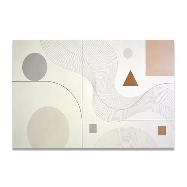 Imagem de Pontos mínimos de luz Arte em tela minimalista: Serenidade tons neutros grande área em branco para decoração de espaço calmo 30 x 45 cm sem moldura