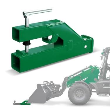 Imagem de EBESTTECH Acessórios de receptor de engate balde para braçadeira de trator no receptor de engate de reboque adaptador de montagem esférica de 5 cm compatível com Deere Bobcat, verde