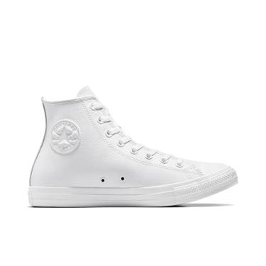 Imagem de Converse Chuck Taylor All Star Couro Cano Alto Masculino, Branco monocromático, 16
